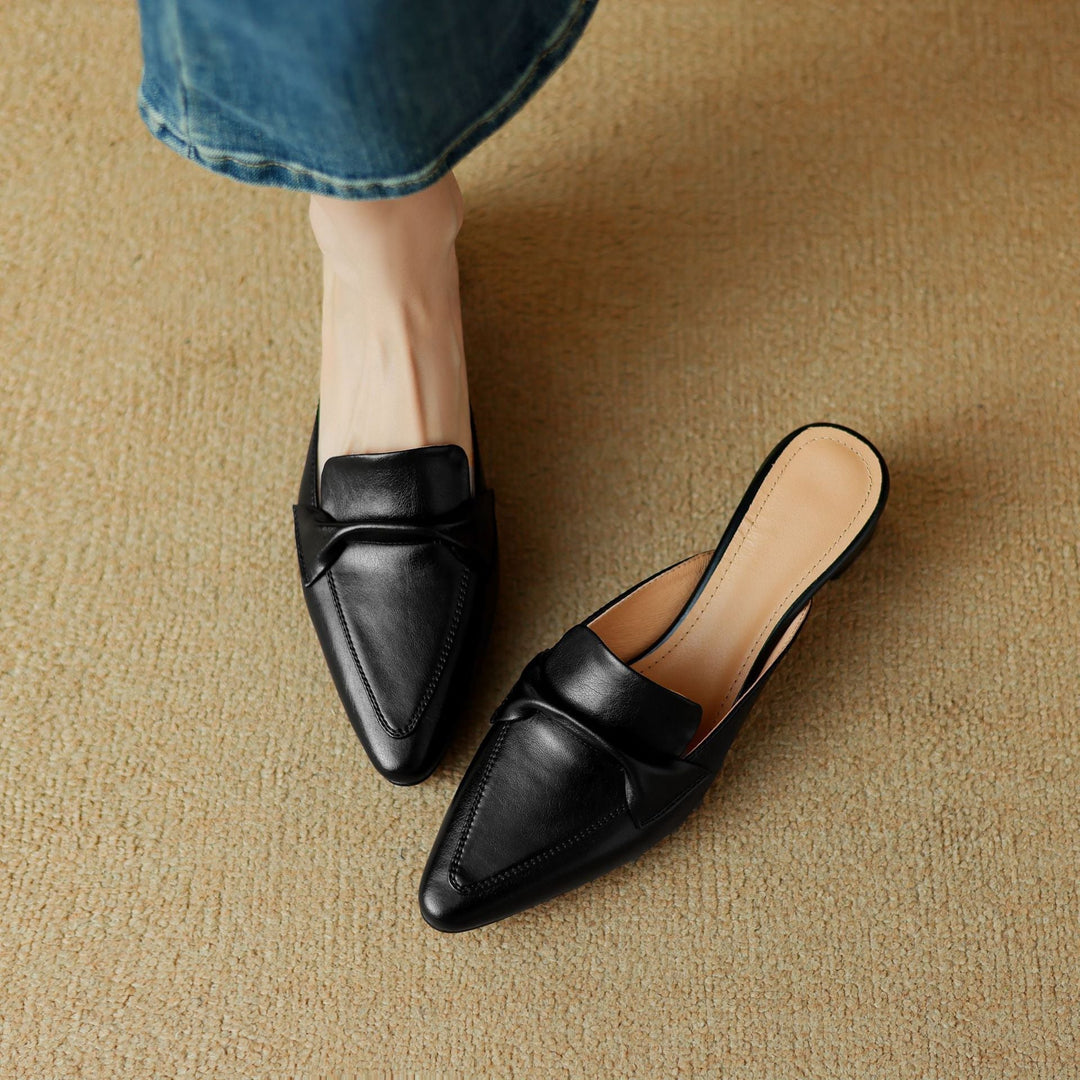 DELACROIX | Mules Pointues en Cuir Béatrice