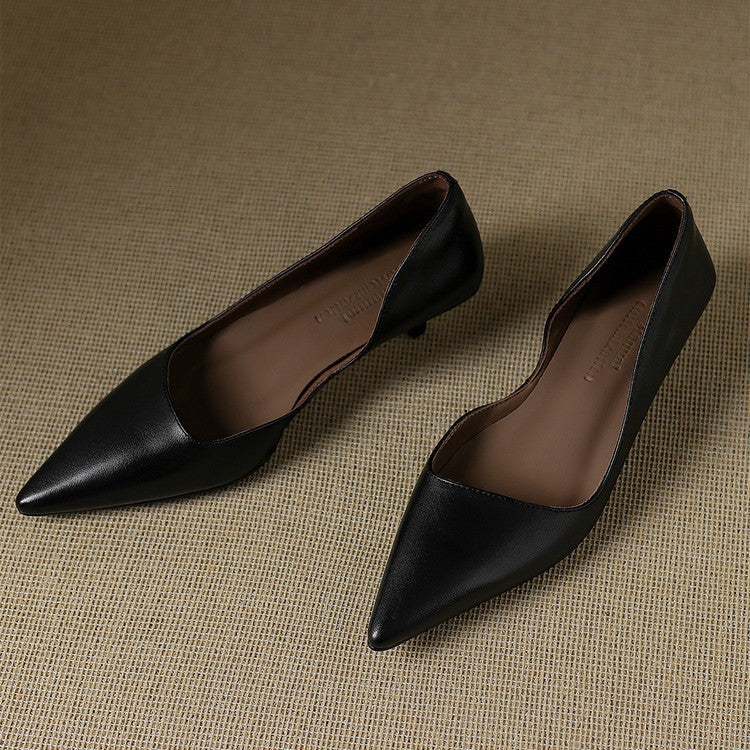 DELACROIX | Escarpins Kitten Heel en Cuir Manon