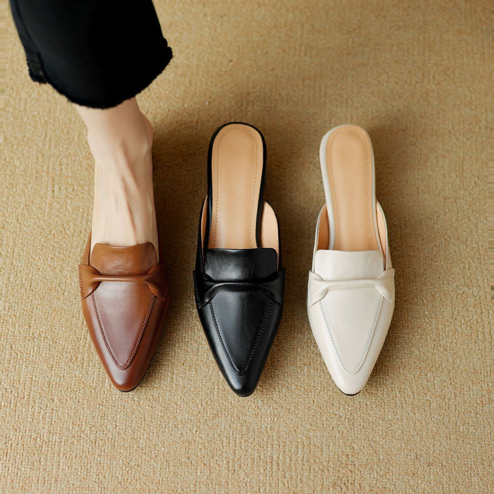DELACROIX | Mules Pointues en Cuir Béatrice