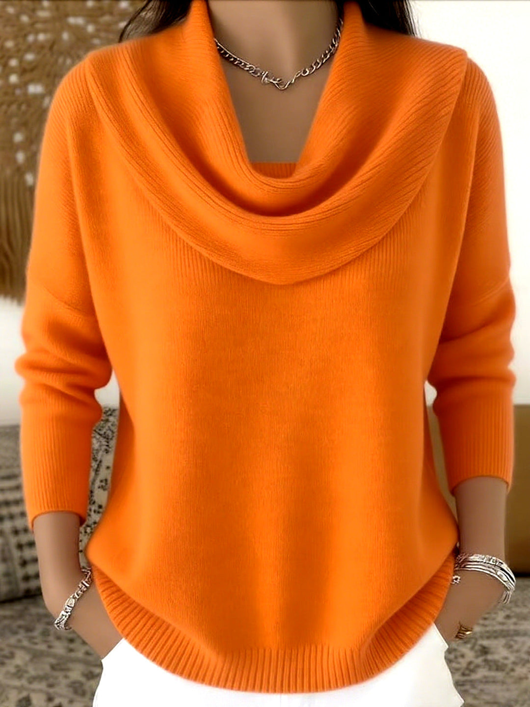 DELACROIX | Pull Col Bénitier Drapé Christine