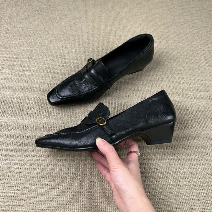 DELACROIX | Mocassins Cuir Talon Bottier Marie