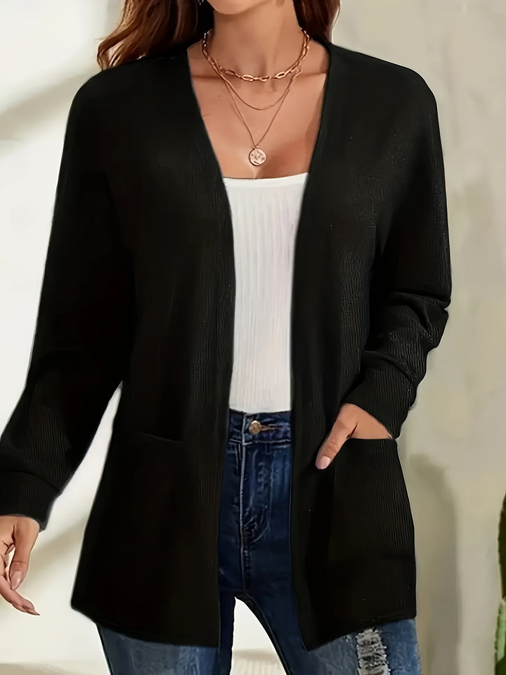 2026 Autumn New European and American Cross-Border Fashionable and Stylish Plus Size Women's Long-Sleeve Knitted Jacket Top