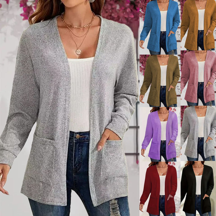 2026 Autumn New European and American Cross-Border Fashionable and Stylish Plus Size Women's Long-Sleeve Knitted Jacket Top