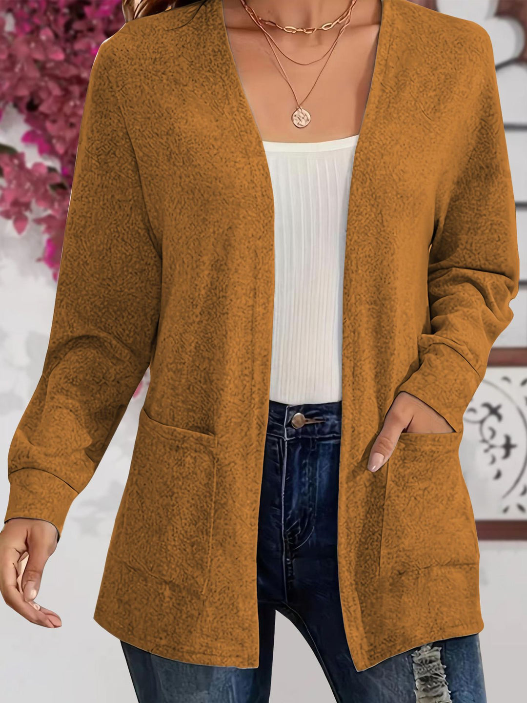 2026 Autumn New European and American Cross-Border Fashionable and Stylish Plus Size Women's Long-Sleeve Knitted Jacket Top