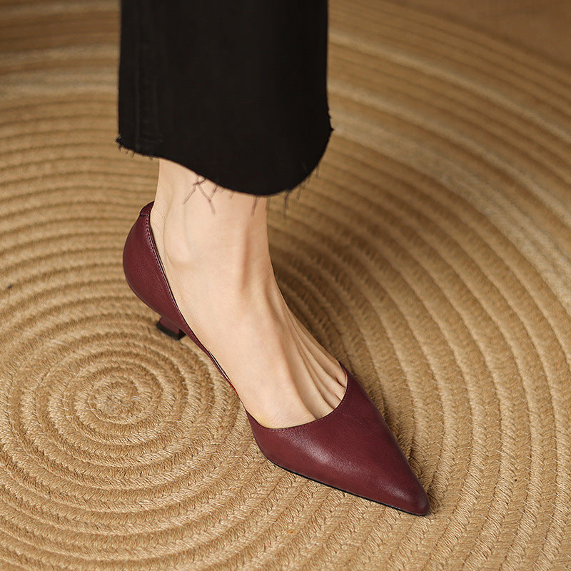 DELACROIX | Escarpins Petit Talon en Cuir Nathalie