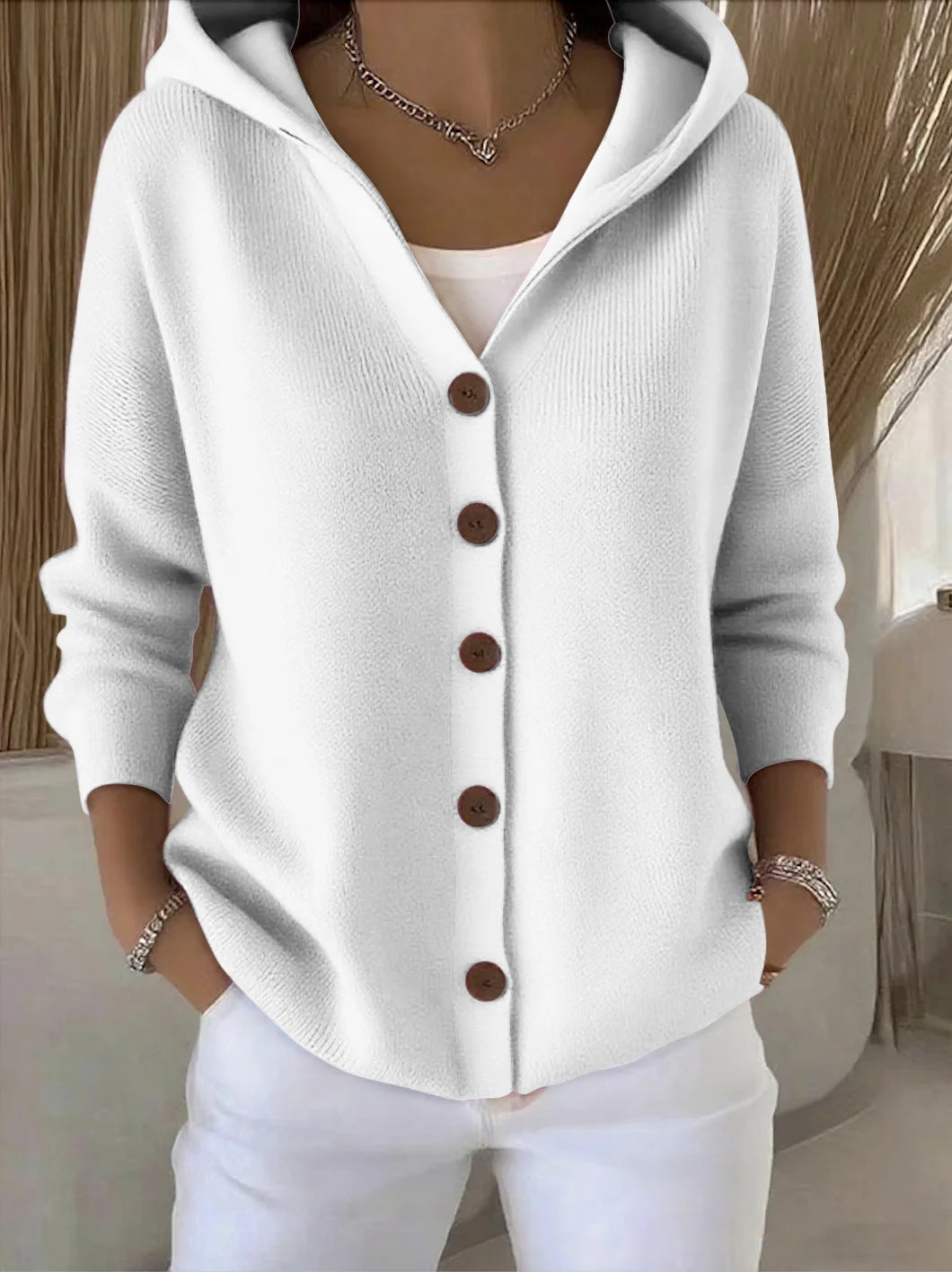 DELACROIX | Cardigan à Capuche Boutonné Marie
