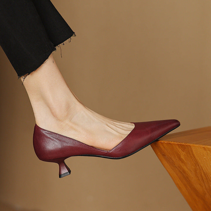 DELACROIX | Escarpins Petit Talon en Cuir Nathalie