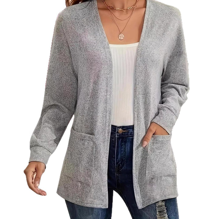 2026 Autumn New European and American Cross-Border Fashionable and Stylish Plus Size Women's Long-Sleeve Knitted Jacket Top