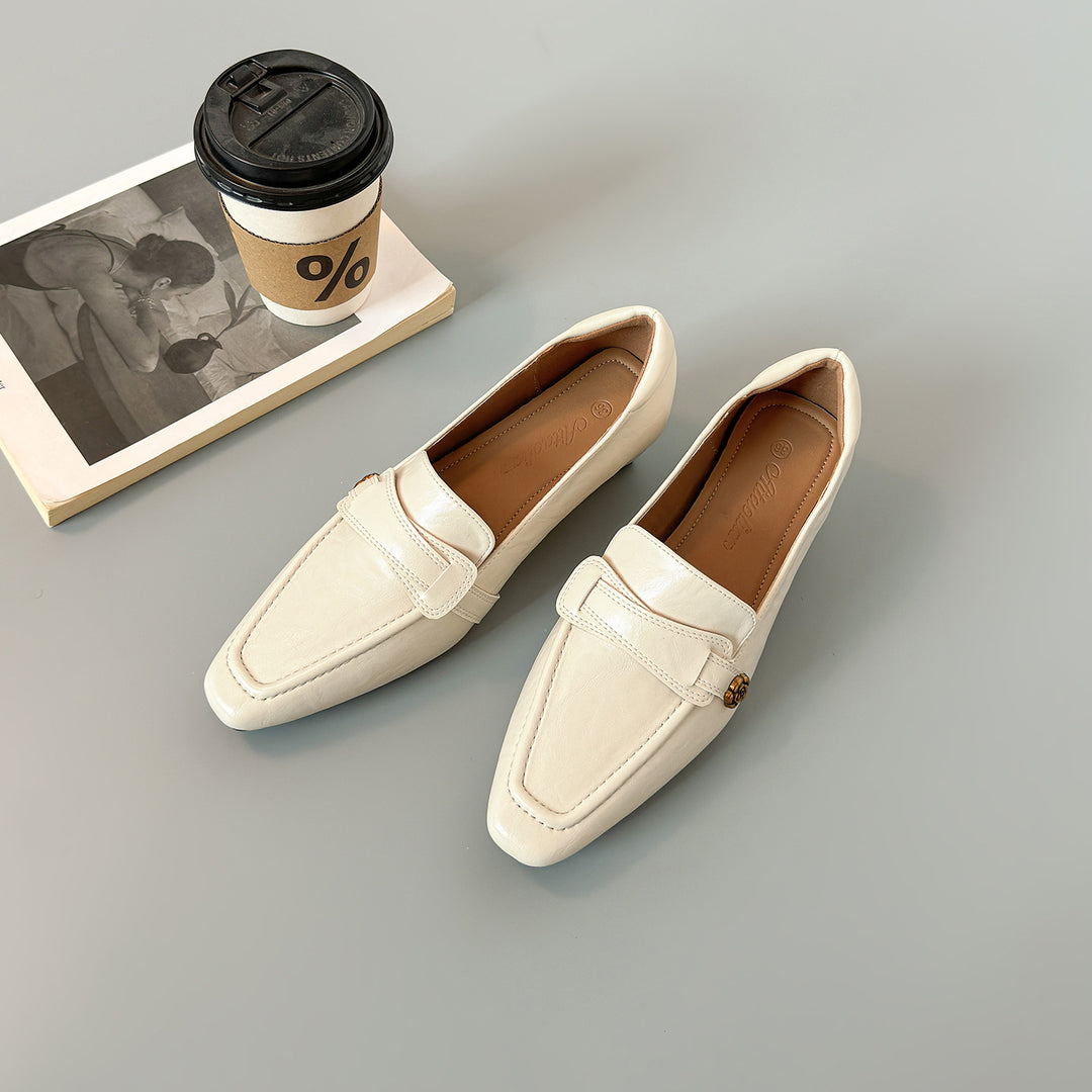 DELACROIX | Mocassins Cuir Camélia Doré Juliette