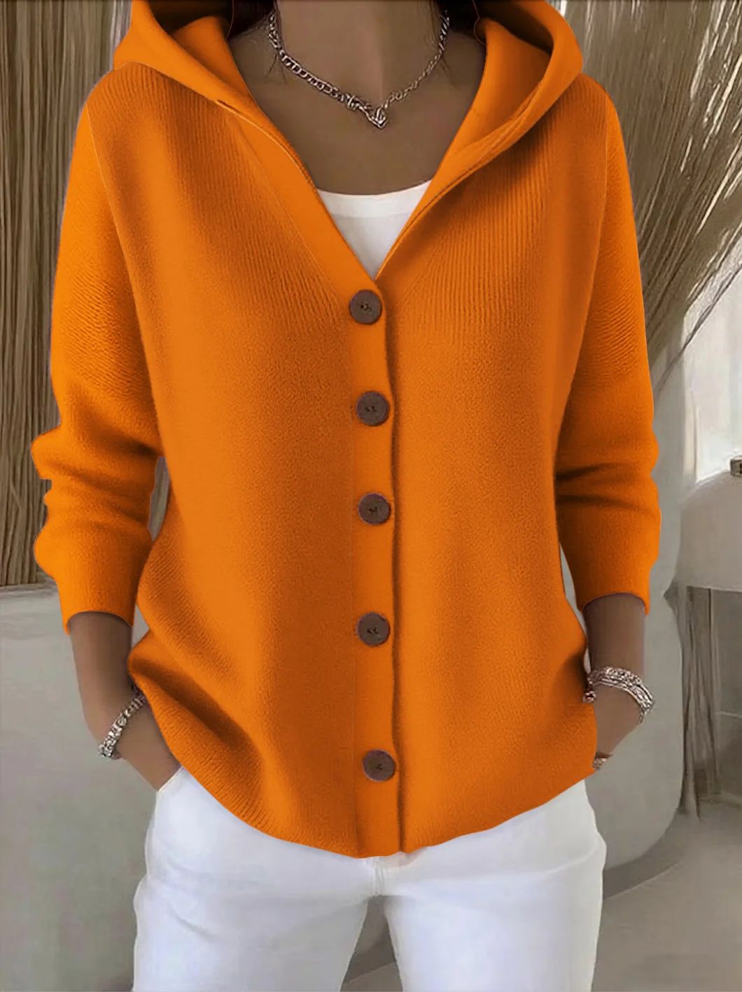 DELACROIX | Cardigan à Capuche Boutonné Marie
