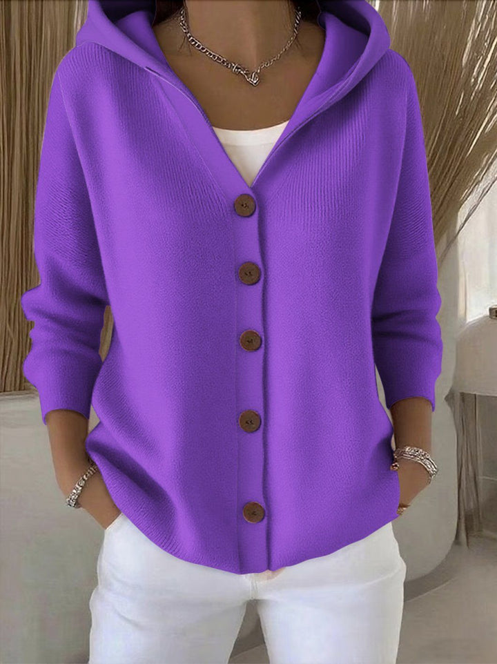 DELACROIX | Cardigan à Capuche Boutonné Marie