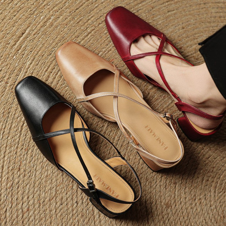 DELACROIX | Escarpins Slingback à Brides Croisées Chloé