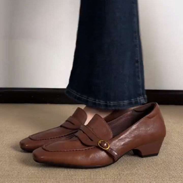 DELACROIX | Mocassins Cuir Talon Bottier Marie