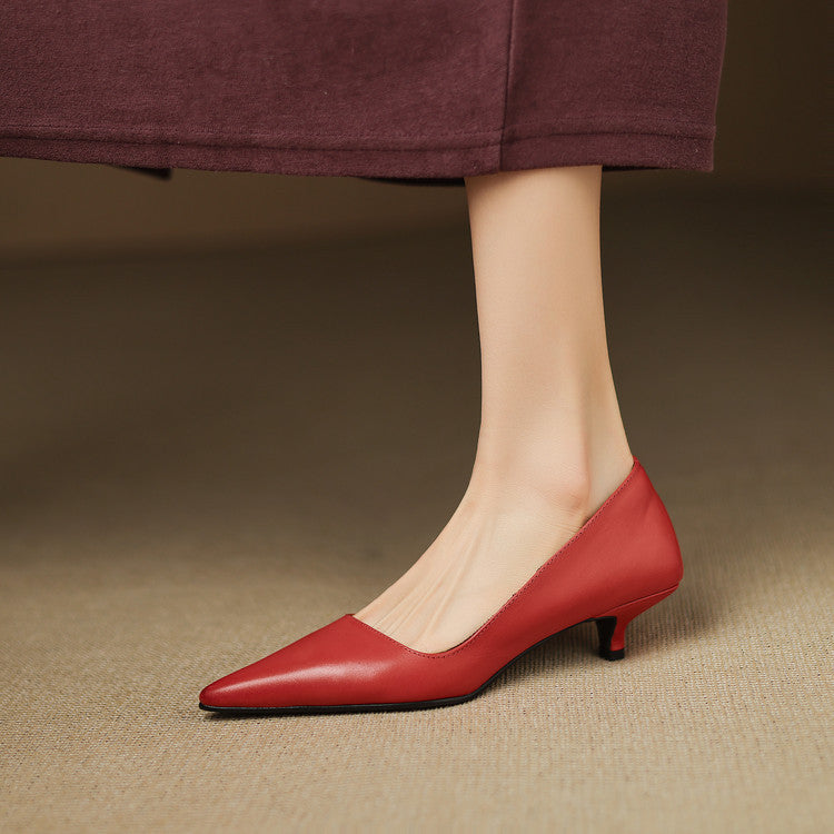 DELACROIX | Escarpins Kitten Heel en Cuir Manon