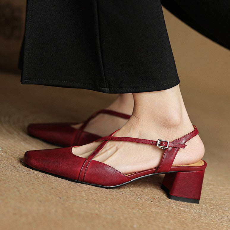 DELACROIX | Escarpins Slingback à Brides Croisées Chloé
