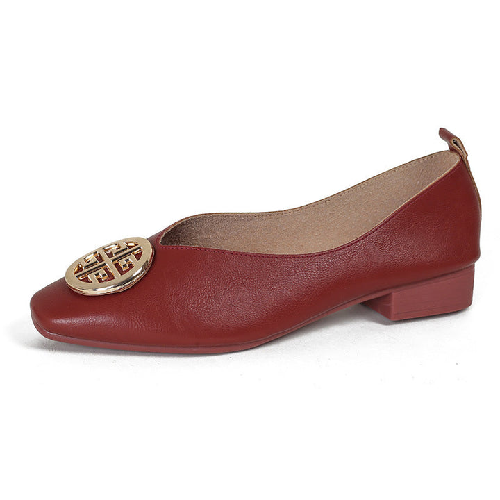 DELACROIX | Ballerines Cuir Bout Carré Brigitte