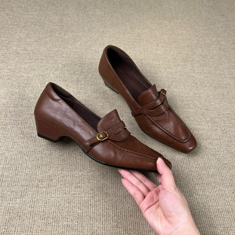 DELACROIX | Mocassins Cuir Talon Bottier Marie