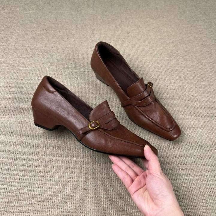 DELACROIX | Mocassins Cuir Talon Bottier Marie