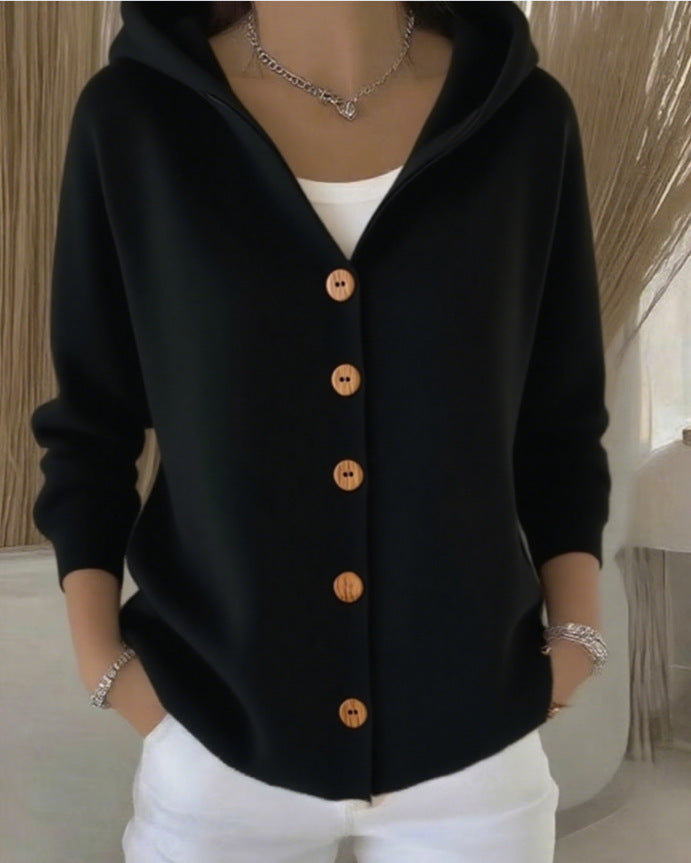 DELACROIX | Cardigan à Capuche Boutonné Marie