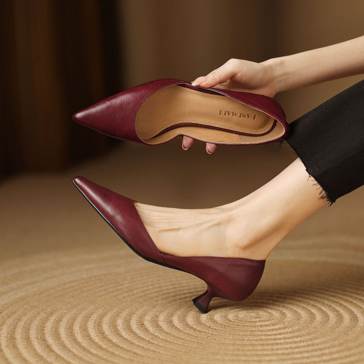 DELACROIX | Escarpins Petit Talon en Cuir Nathalie