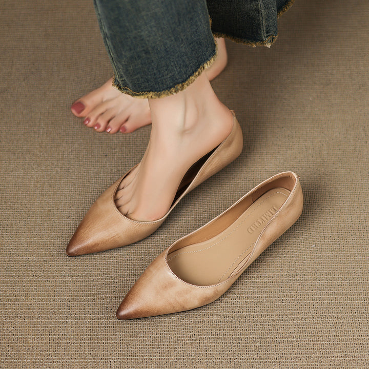 DELACROIX | Ballerines Pointues en Cuir Marie