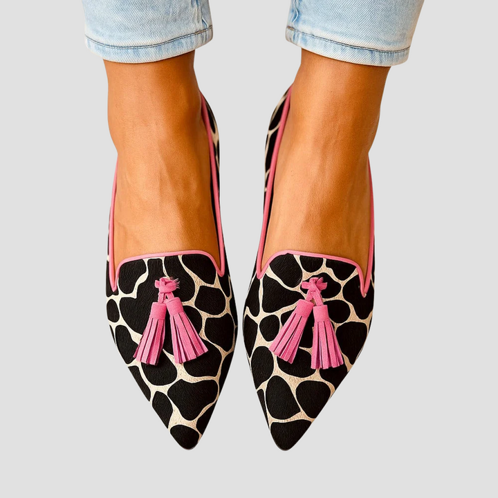 DELACROIX | Mocassins Pointus Imprimé Animalier Mathilde
