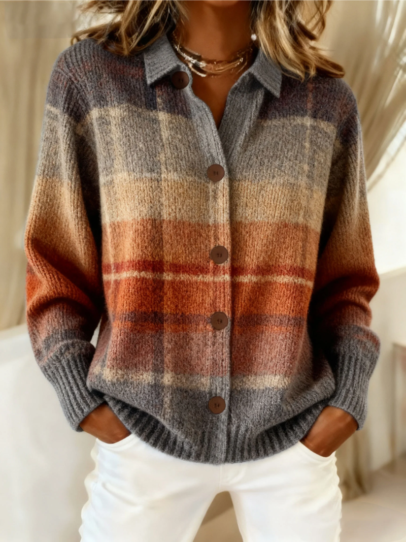 DELACROIX | Cardigan Chemise Carreaux Dégradés Juliette