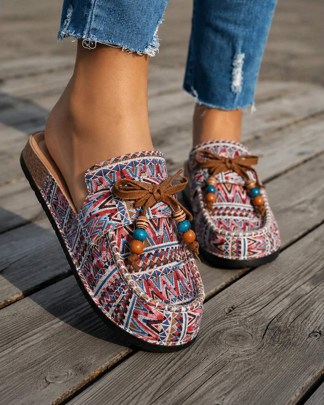 DELACROIX | Mocassins Bohèmes Lacés Léa