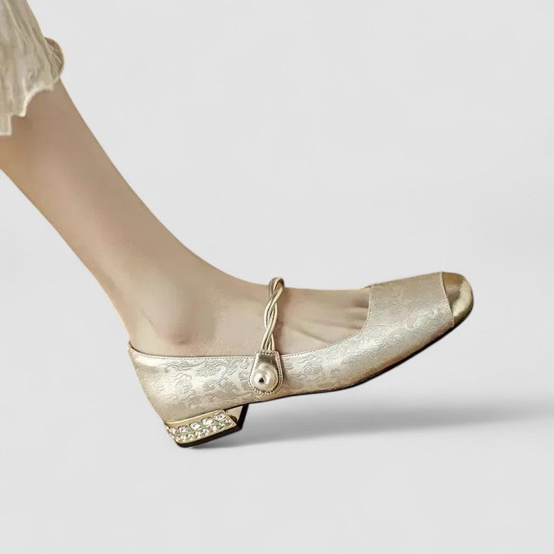 DELACROIX | Babies Satinées Talon Bijou Camille