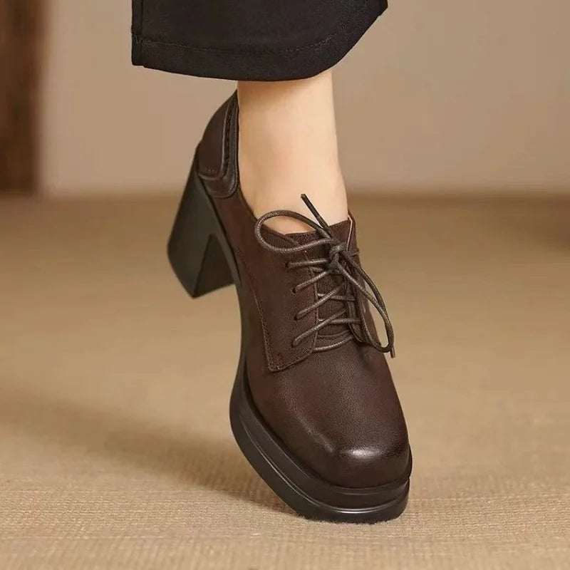 DELACROIX | Derbies Talon Plateforme Vintage Juliette