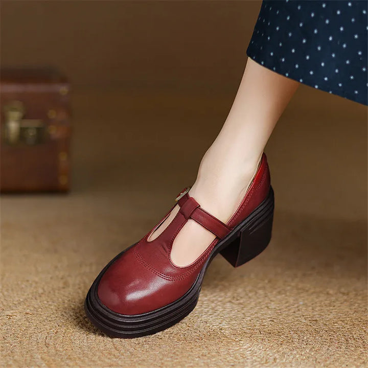DELACROIX | Escarpins Talon Large Rétro Claire
