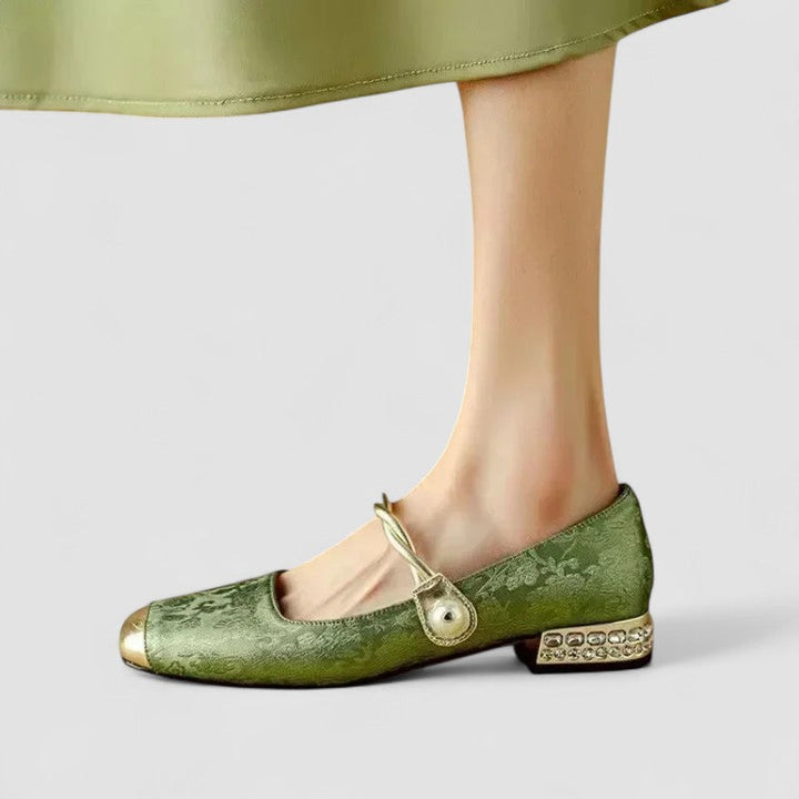 DELACROIX | Babies Satinées Talon Bijou Camille