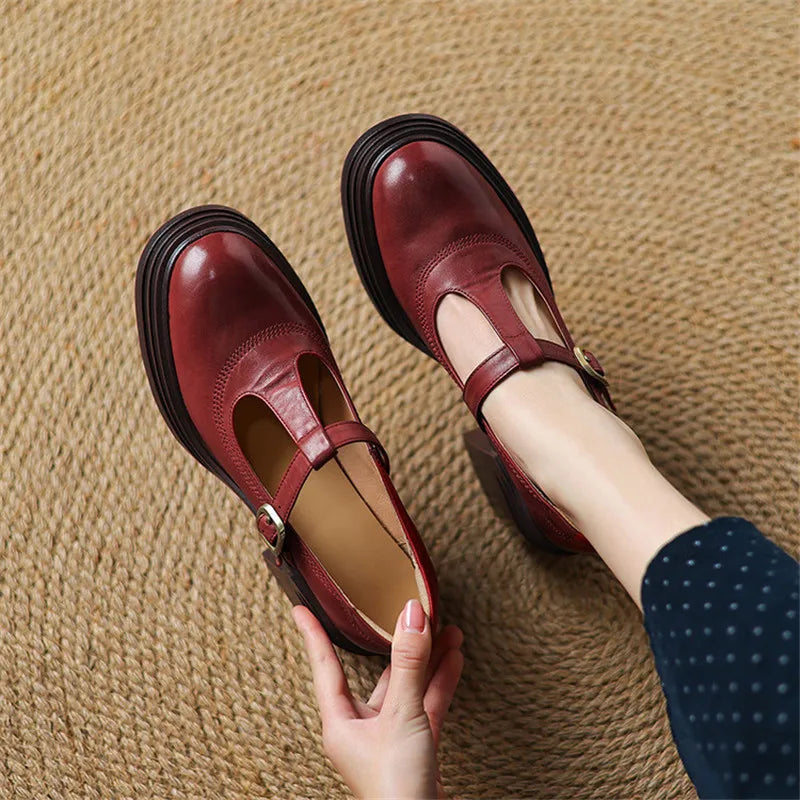 DELACROIX | Escarpins Talon Large Rétro Claire