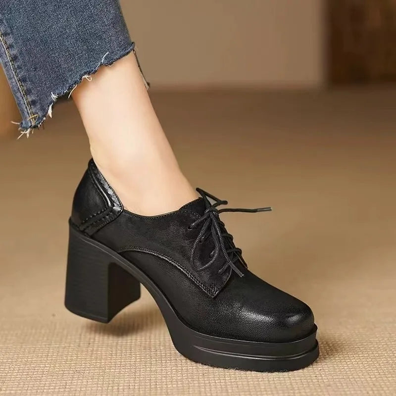DELACROIX | Derbies Talon Plateforme Vintage Juliette