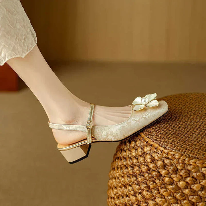 DELACROIX | Escarpins Slingback Fleuris Chloé