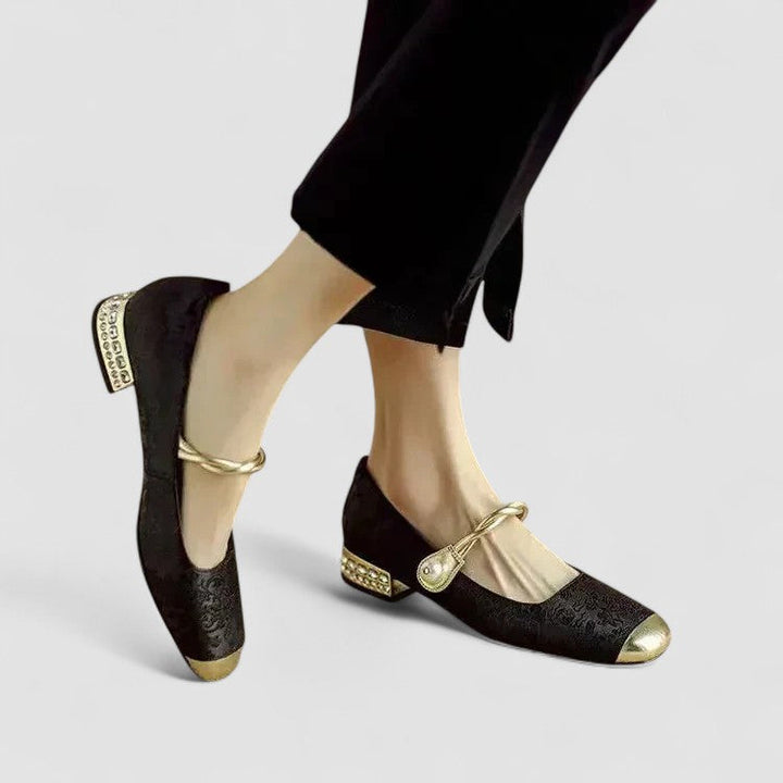 DELACROIX | Babies Satinées Talon Bijou Camille