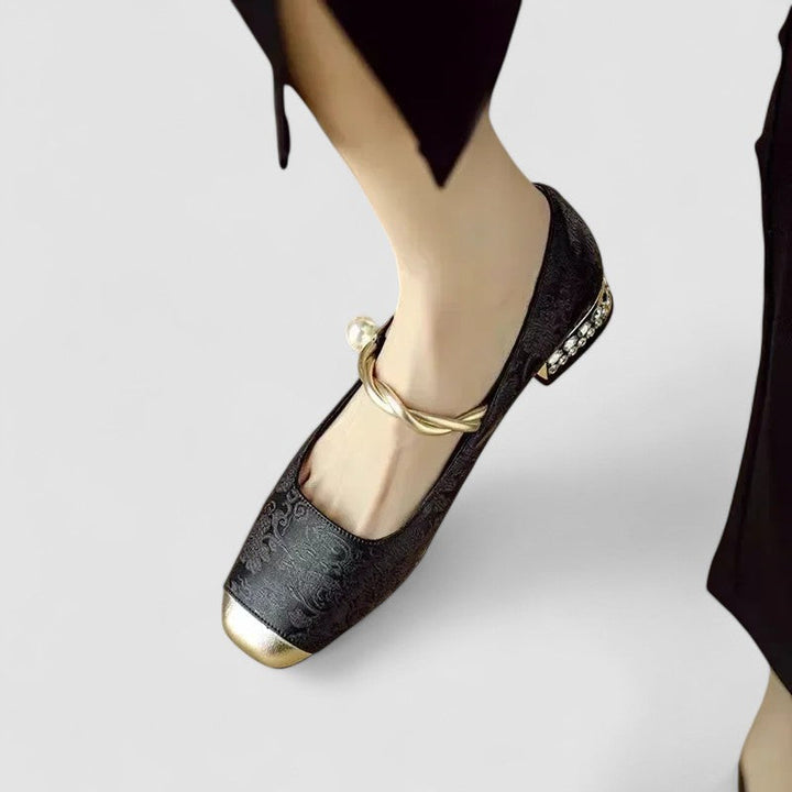DELACROIX | Babies Satinées Talon Bijou Camille