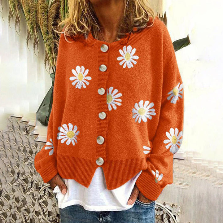 DELACROIX | Cardigan Fleurs Marguerites Sandrine