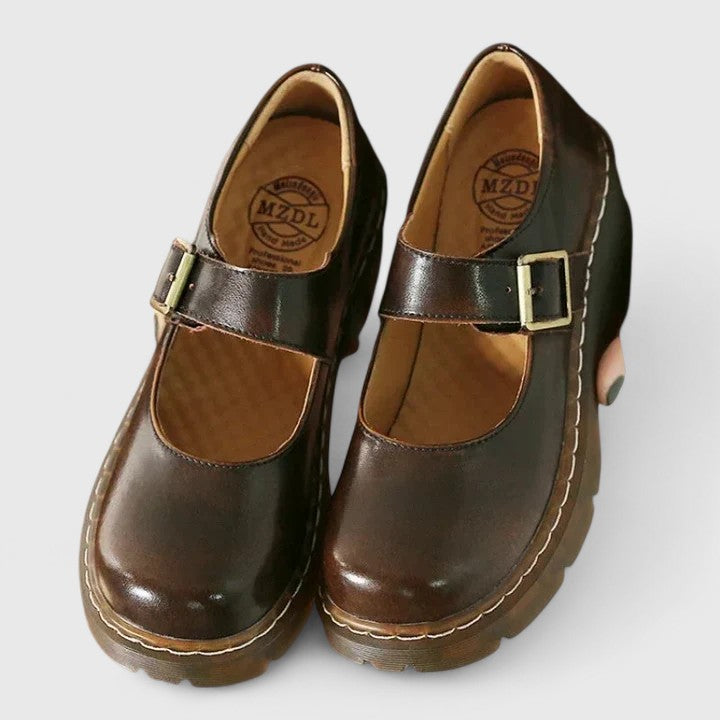 DELACROIX | Babies Plateforme Cuir Aveline