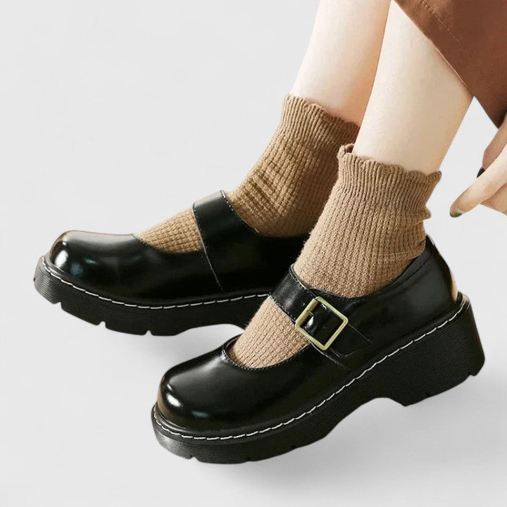 DELACROIX | Babies Plateforme Cuir Aveline