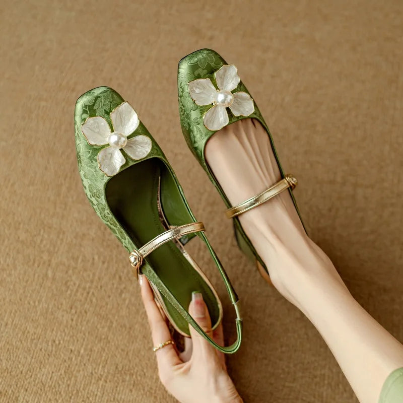 DELACROIX | Escarpins Slingback Fleuris Chloé