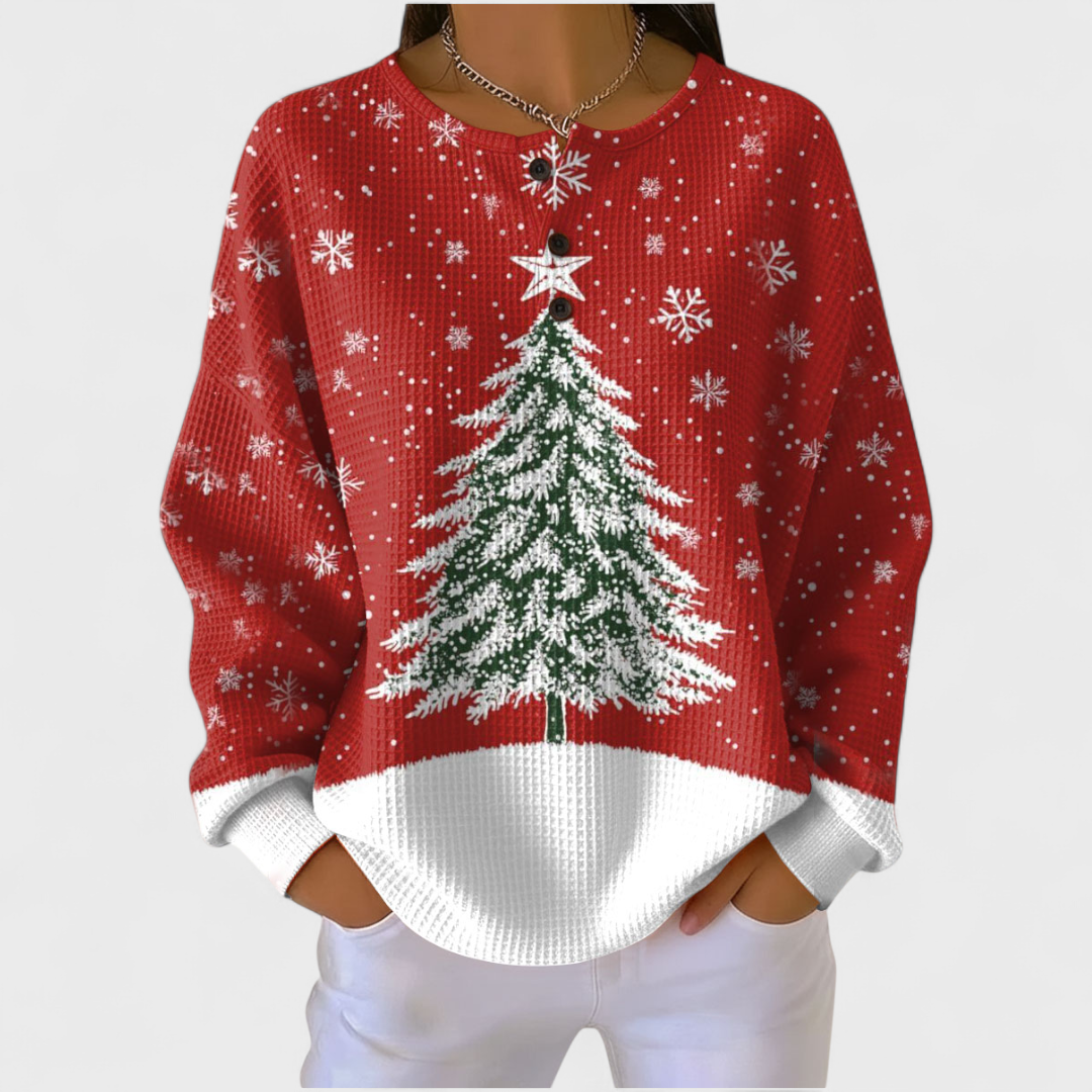 DELACROIX | Pull Gaufré Sapin Enneigé Marie