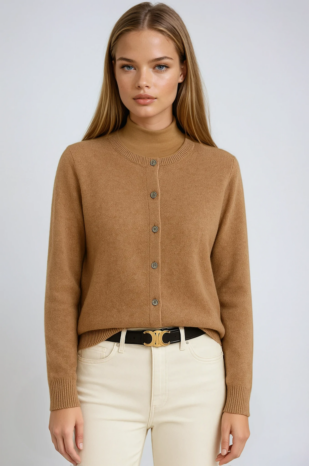 DELACROIX | Cardigan Fin Col Montant Léa