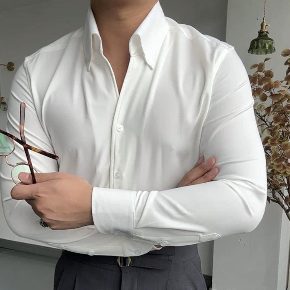 DELACROIX | CHEMISE ATHLÉTIQUE ITALIENNE POUR HOMME EN BAMBOU