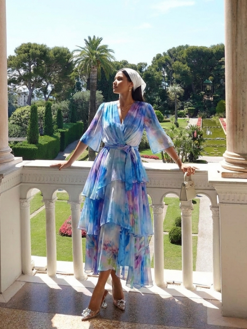 DELACROIX | Robe maxi à décolleté Calista