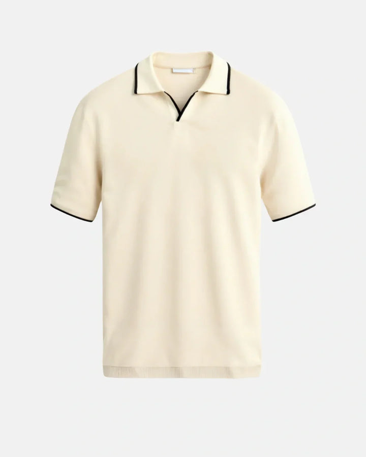 DELACROIX | POLO SUR MESURE EN PIQUÉ AVEC DÉTAILS CONTRASTANTS