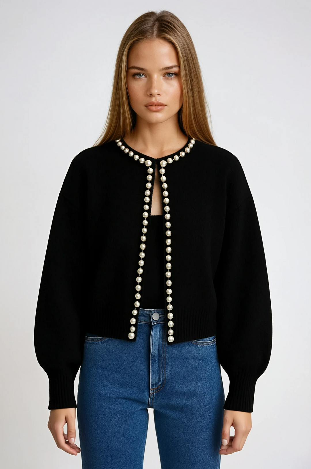 DELACROIX | Cardigan Bordure Perles Manon