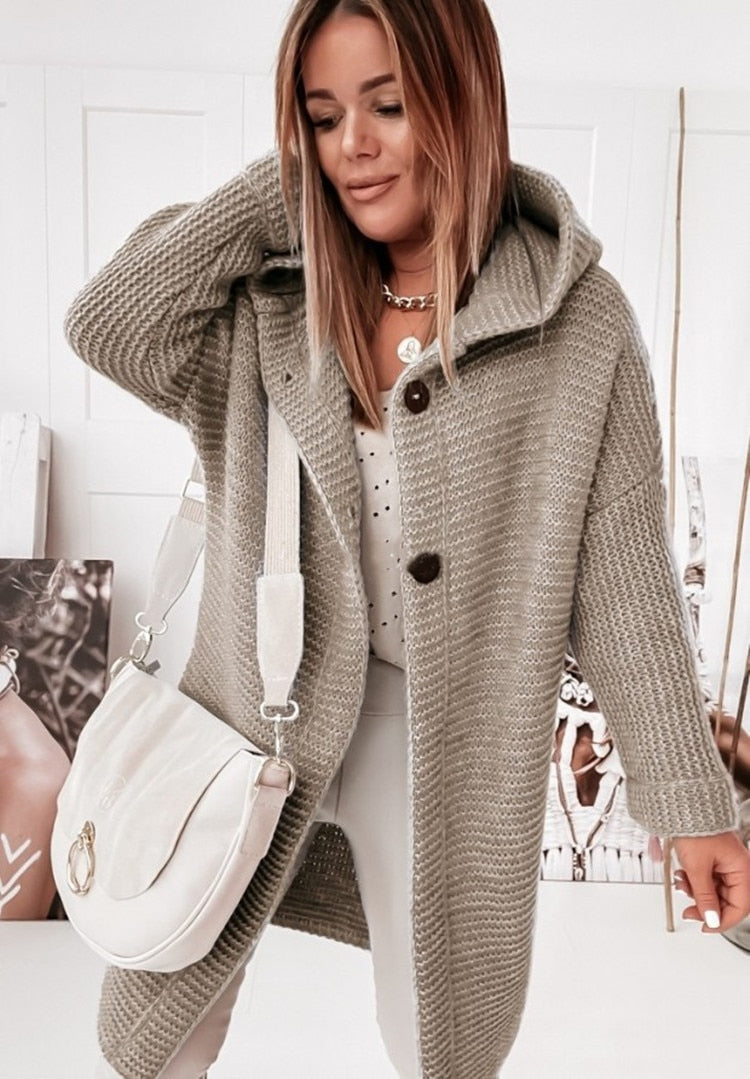 DELACROIX | Cardigan Long à Capuche Sophie