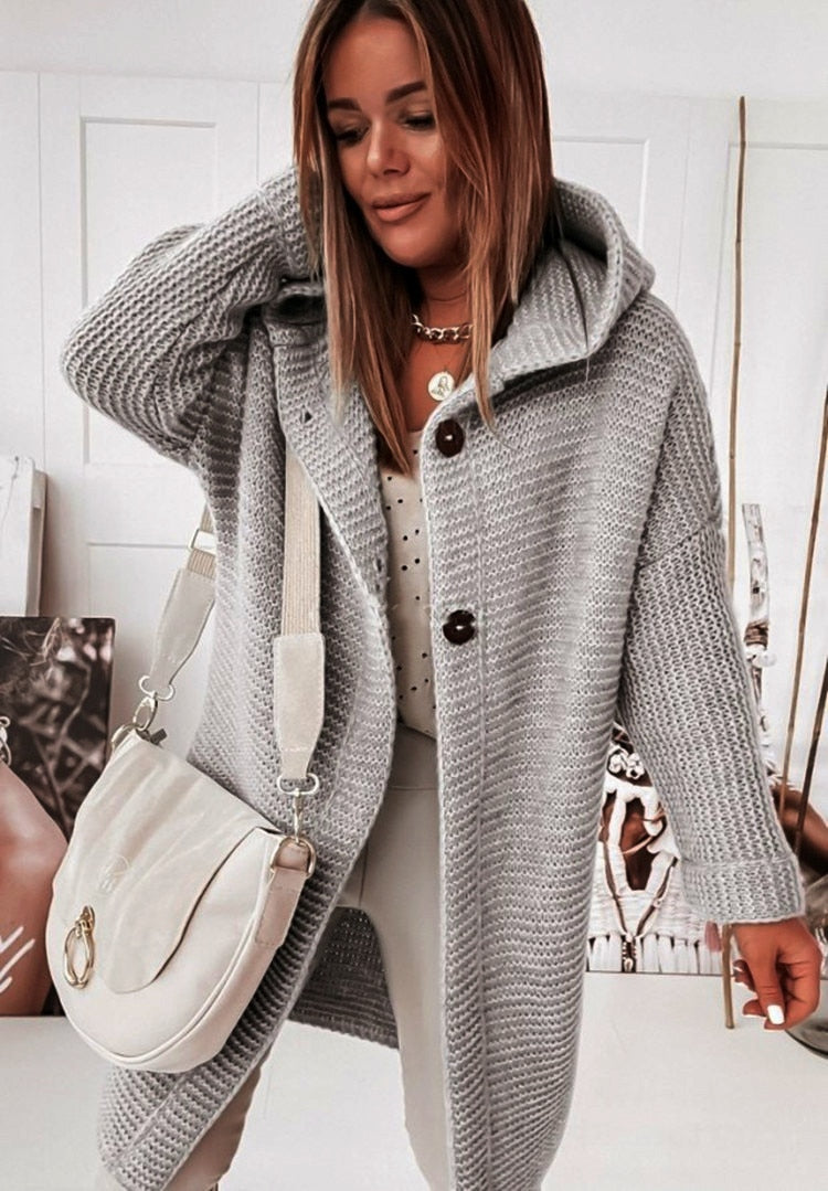 DELACROIX | Cardigan Long à Capuche Sophie