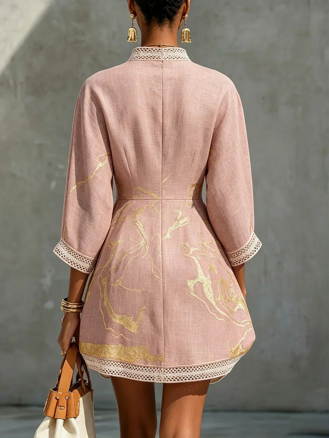 DELACROIX | Robe Tunique Brodée Col V Nicole